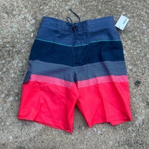 Sonoma mens swim trunks. Red white and blue. Size small.
